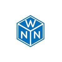 création de logo de lettre wnn sur fond noir. wnn concept de logo de lettre initiales créatives. conception de lettre wnn. vecteur