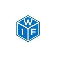 création de logo de lettre wif sur fond noir. wif concept de logo de lettre initiales créatives. conception de lettre wif. vecteur