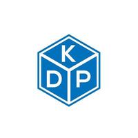 création de logo de lettre kdp sur fond noir. concept de logo de lettre initiales créatives kdp. conception de lettre kdp. vecteur