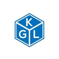 création de logo de lettre kgl sur fond noir. concept de logo de lettre initiales créatives kgl. conception de lettre kgl. vecteur