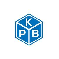 création de logo de lettre kpb sur fond noir. concept de logo de lettre initiales créatives kpb. conception de lettre kpb. vecteur