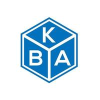 création de logo de lettre kba sur fond noir. concept de logo de lettre initiales créatives kba. conception de lettre kba. vecteur