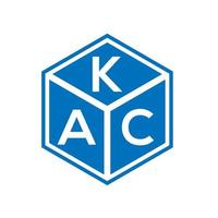 création de logo de lettre kac sur fond noir. concept de logo de lettre initiales créatives kac. conception de lettre kac. vecteur