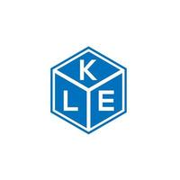 création de logo de lettre kle sur fond noir. kle concept de logo de lettre initiales créatives. conception de lettre kle. vecteur