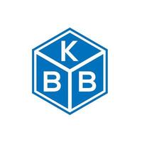 création de logo de lettre kbb sur fond noir. concept de logo de lettre initiales créatives kbb. conception de lettre kbb. vecteur