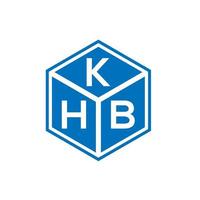 création de logo de lettre khb sur fond noir. concept de logo de lettre initiales créatives khb. conception de lettre khb. vecteur