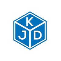 création de logo de lettre kjd sur fond noir. concept de logo de lettre initiales créatives kjd. conception de lettre kjd. vecteur