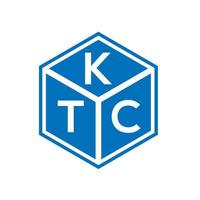 création de logo de lettre ktc sur fond noir. concept de logo de lettre initiales créatives ktc. conception de lettre ktc. vecteur