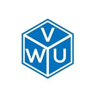 création de logo de lettre vwu sur fond noir. concept de logo de lettre initiales créatives vwu. conception de lettre vwu. vecteur