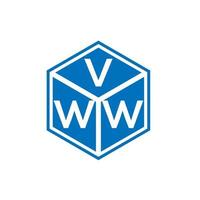 création de logo de lettre vww sur fond noir. concept de logo de lettre initiales créatives vww. conception de lettre vww. vecteur