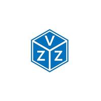 création de logo de lettre vzz sur fond noir. concept de logo de lettre initiales créatives vzz. conception de lettre vzz. vecteur