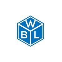création de logo de lettre wbl sur fond noir. concept de logo de lettre initiales créatives wbl. conception de lettre wbl. vecteur