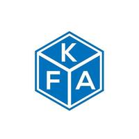 création de logo de lettre kfa sur fond noir. concept de logo de lettre initiales créatives kfa. conception de lettre kfa. vecteur