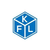 création de logo de lettre kfl sur fond noir. concept de logo de lettre initiales créatives kfl. conception de lettre kfl. vecteur