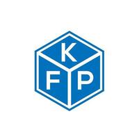 création de logo de lettre kfp sur fond noir. concept de logo de lettre initiales créatives kfp. conception de lettre kfp. vecteur