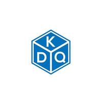 création de logo de lettre kdq sur fond noir. concept de logo de lettre initiales créatives kdq. conception de lettre kdq. vecteur