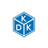 création de logo de lettre kdk sur fond noir. concept de logo de lettre initiales créatives kdk. conception de lettre kdk. vecteur