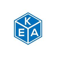 création de logo de lettre kea sur fond noir. concept de logo de lettre initiales créatives kea. conception de lettre kea. vecteur