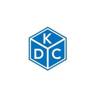 création de logo de lettre kdc sur fond noir. concept de logo de lettre initiales créatives kdc. conception de lettre kdc. vecteur