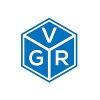 création de logo de lettre vgr sur fond noir. concept de logo de lettre initiales créatives vgr. conception de lettre vgr. vecteur