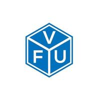 création de logo de lettre vfu sur fond noir. concept de logo de lettre initiales créatives vfu. conception de lettre vfu. vecteur