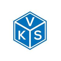 création de logo de lettre vks sur fond noir. concept de logo de lettre initiales créatives vks. conception de lettre vks. vecteur