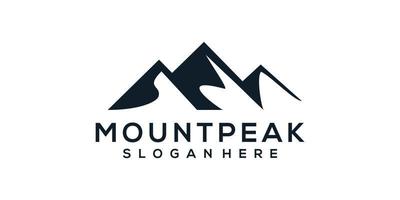 logo de silhouette de sommet de montagne vecteur