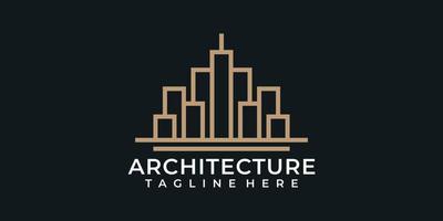 conceptions de logo de construction d'architecture de monogramme inspirantes vecteur