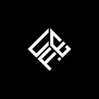 création de logo de lettre ufe sur fond noir. concept de logo de lettre initiales créatives ufe. conception de lettre ufe. vecteur