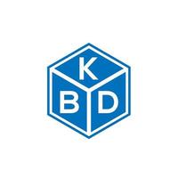 création de logo de lettre kbd sur fond noir. concept de logo de lettre initiales créatives kbd. conception de lettre kbd. vecteur