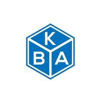 création de logo de lettre kba sur fond noir. concept de logo de lettre initiales créatives kba. conception de lettre kba. vecteur