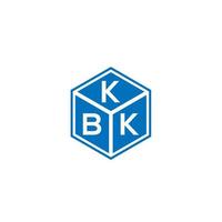 création de logo de lettre kbk sur fond noir. kbk creative initiales lettre logo concept. conception de lettre kbk. vecteur