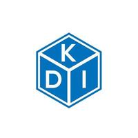 création de logo de lettre kdi sur fond noir. concept de logo de lettre initiales créatives kdi. conception de lettre kdi. vecteur