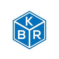 création de logo de lettre kbr sur fond noir. concept de logo de lettre initiales créatives kbr. conception de lettre kbr. vecteur
