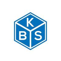 création de logo de lettre kbs sur fond noir. concept de logo de lettre initiales créatives kbs. conception de lettre kbs. vecteur