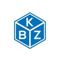 création de logo de lettre kbz sur fond noir. concept de logo de lettre initiales créatives kbz. conception de lettre kbz. vecteur