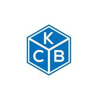 création de logo de lettre kcb sur fond noir. concept de logo de lettre initiales créatives kcb. conception de lettre kcb. vecteur