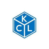 création de logo de lettre kcl sur fond noir. concept de logo de lettre initiales créatives kcl. conception de lettre kcl. vecteur