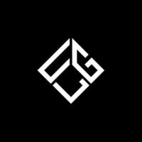 création de logo de lettre ulg sur fond noir. concept de logo de lettre initiales créatives ulg. conception de lettre ulg. vecteur