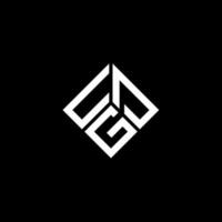 création de logo de lettre ugd sur fond noir. concept de logo de lettre initiales créatives ugd. conception de lettre ugd. vecteur