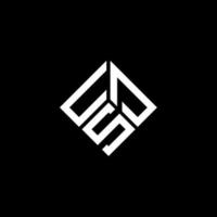 création de logo de lettre usd sur fond noir. concept de logo de lettre initiales créatives usd. conception de lettre usd. vecteur