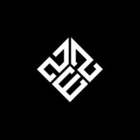création de logo de lettre zez sur fond noir. concept de logo de lettre initiales créatives zez. conception de lettre zez. vecteur