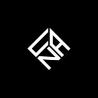 création de logo de lettre una sur fond noir. una concept de logo de lettre initiales créatives. une conception de lettre. vecteur