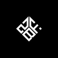 création de logo de lettre zbf sur fond noir. concept de logo de lettre initiales créatives zbf. conception de lettre zbf. vecteur