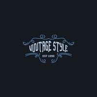 modèle de logo vintage ou modèle de logo rétro vecteur