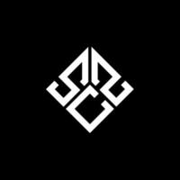 création de logo de lettre scz sur fond noir. concept de logo de lettre initiales créatives scz. conception de lettre scz. vecteur