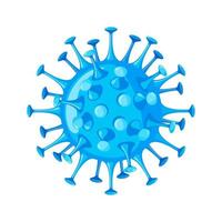 icône de bactéries coronavirus dans un style plat isolé sur fond blanc. 2019-ncov consept. illustration vectorielle. vecteur