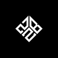 création de logo de lettre zzb sur fond noir. concept de logo de lettre initiales créatives zzb. conception de lettre zzb. vecteur