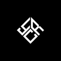 création de logo de lettre ycr sur fond noir. concept de logo de lettre initiales créatives ycr. conception de lettre ycr. vecteur
