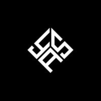 création de logo de lettre yas sur fond noir. yas concept de logo de lettre initiales créatives. conception de lettre oui. vecteur